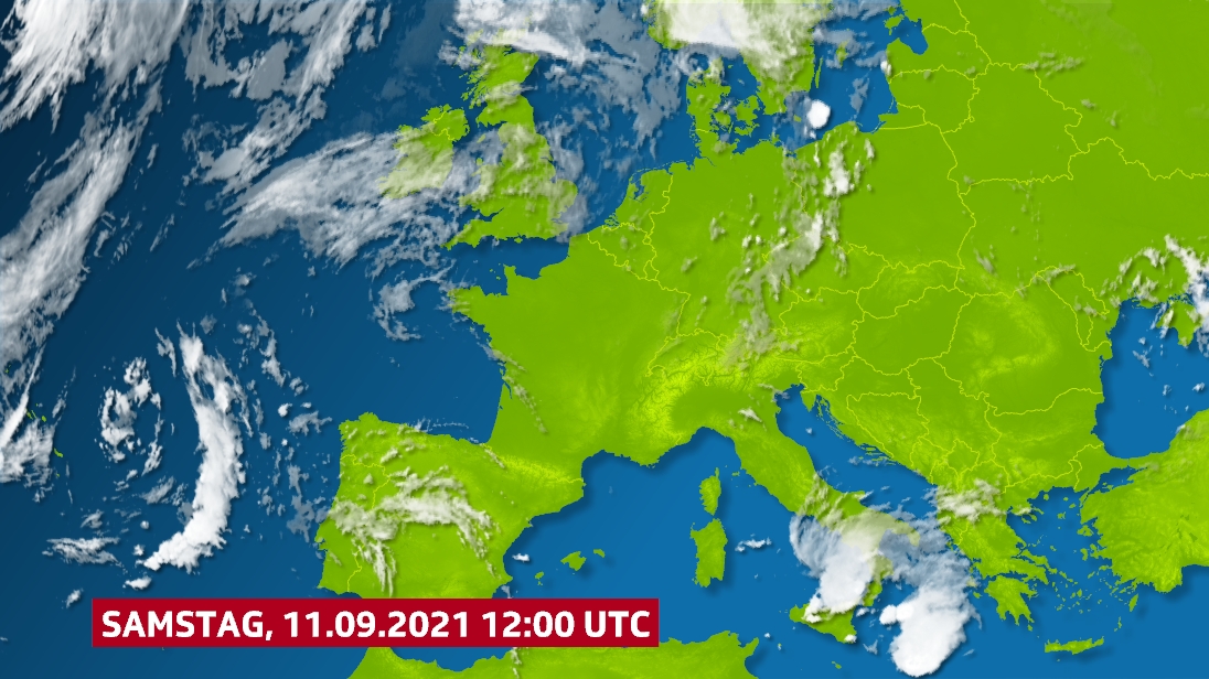 Meteosat Satellitenbild, Infrarotkanal.