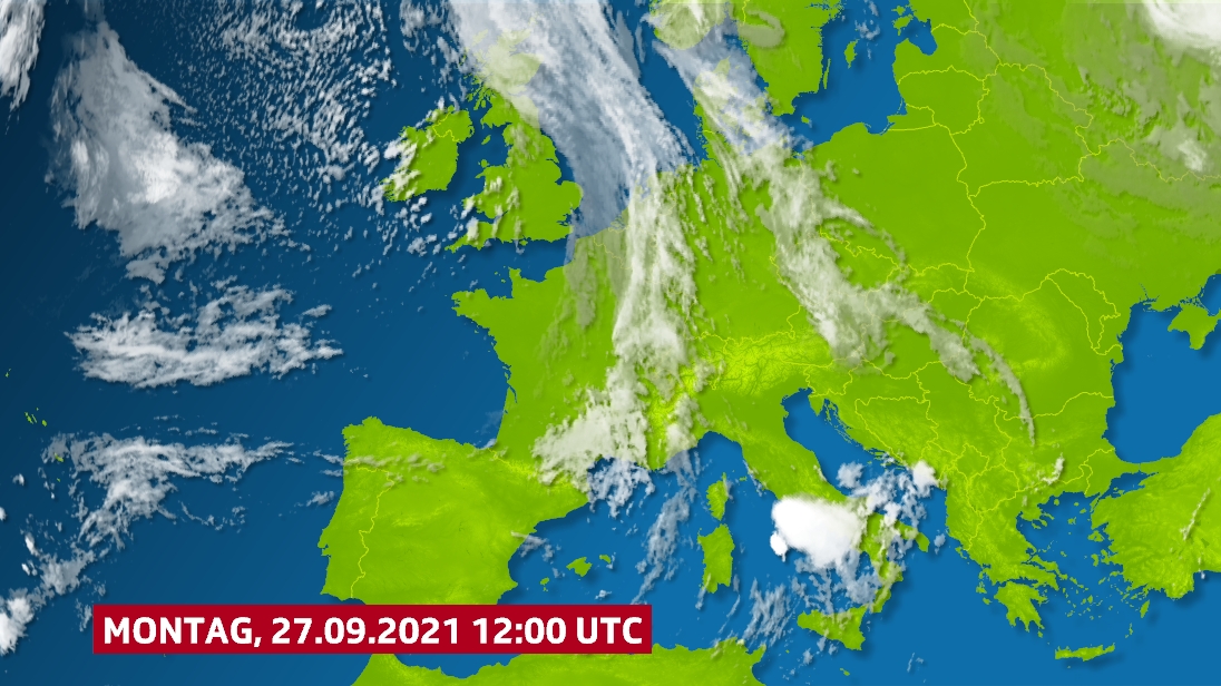 Meteosat Satellitenbild, Infrarotkanal.