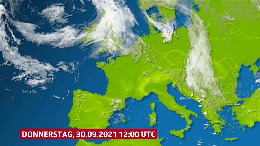 Meteosat Satellitenbild, Infrarotkanal.