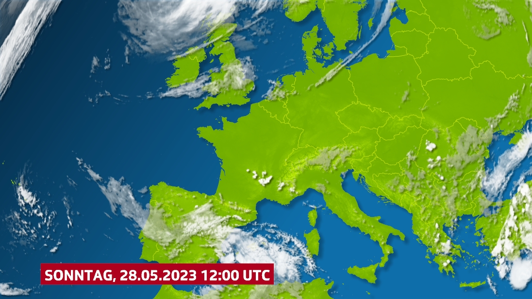 Meteosat Satellitenbild, Infrarotkanal.