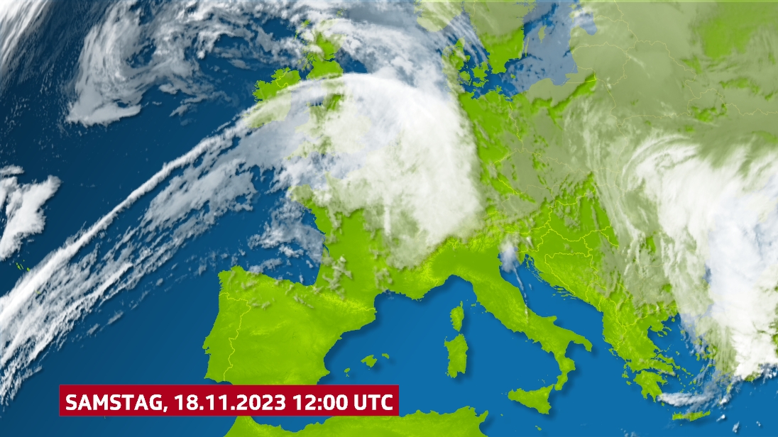 Meteosat Satellitenbild, Infrarotkanal.