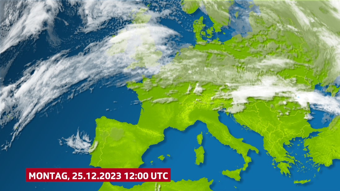 Meteosat Satellitenbild, Infrarotkanal.