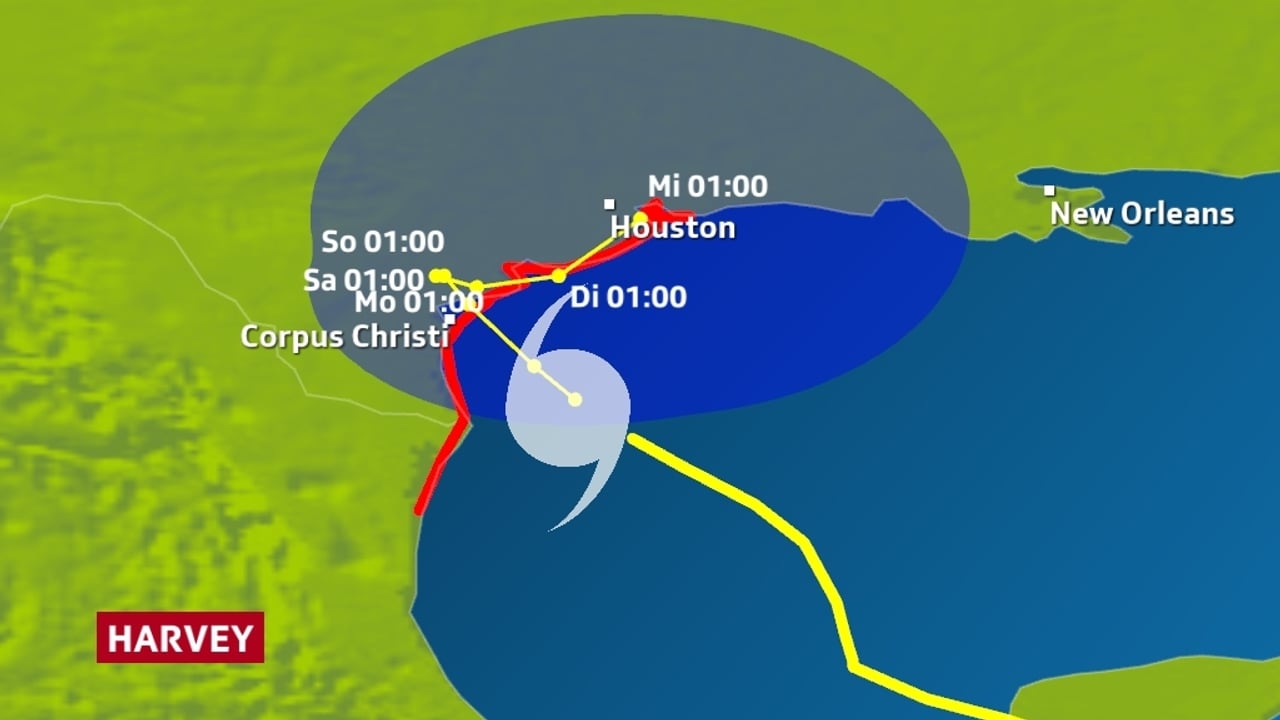 Hurrikan Harvey Hurrikan «Harvey» bringt sintflutartigen Regen