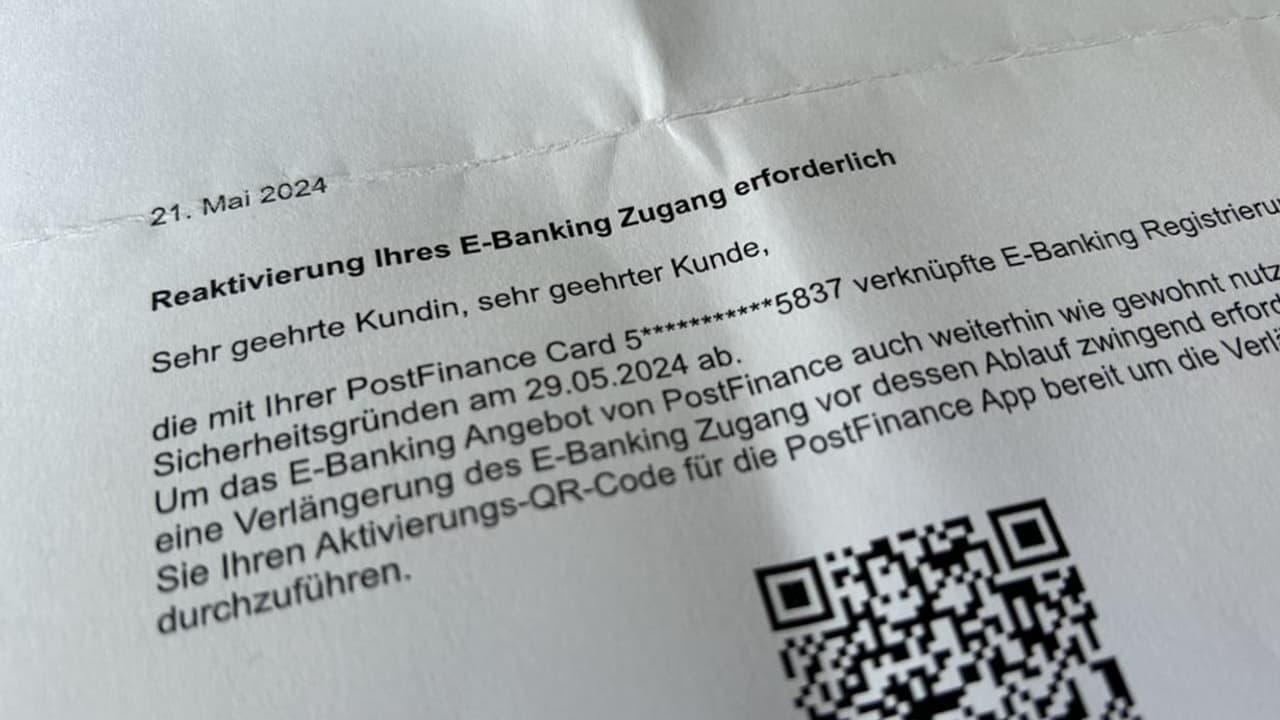 Phishing Brief von Postfinance entpuppt sich als Betrugsversuch Kassensturz Espresso SRF