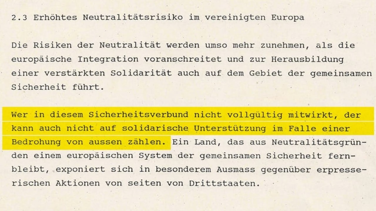 Historische Dokumente - Als die Schweizer Armee an der Neutralität zu ...