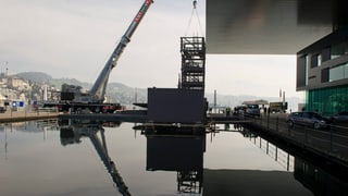 Arbeiten am KKL Luzern.