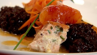 Flirtender Lachs aus Klosters und Ivo’s Süss-Saure Rüebli