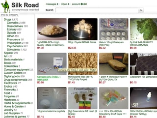 Ein Screenshot der Plattform Silk Road, auf dem MDMA zum Bestellen angeboten wird.
