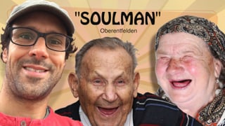 Soulman Flyer mit lachenden Senioren Soulman Flyer mit lachenden Senioren