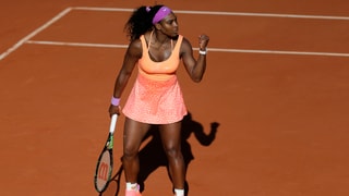 Serena Williams jubelt. 