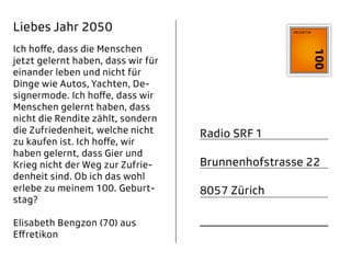 Elisabeth Bengzon (70) aus Effretikon.