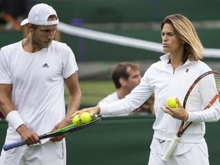 Lucas Pouille und Amélie Mauresmo. Lucas Pouille und Amélie Mauresmo.