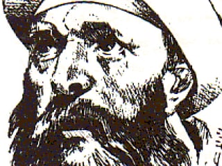 Zeichnung eines Philosophen mit Turban. 