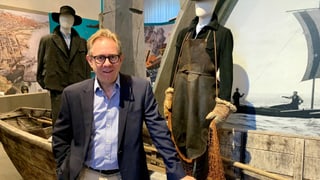 Der Direktor der städtischen Museen in Konstanz, Tobias Engelsing, vor einem alten Fischerschiff aus Ermatingen. Der Direktor der städtischen Museen in Konstanz, Tobias Engelsing, vor einem alten Fischerschiff aus Ermatingen.