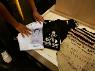 T-Shirts mit dem Konterfei des Drogenbarons Pablo Escobar