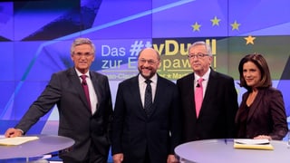 Junker und Schulz im TV-Duell
