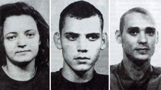 Fahndungsfotos der Terrorverdächtigen Beate Zschpäe, Uwe Böhnhardt und Uwe Mundlos. 