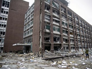 Das zerstörte Gebäude
