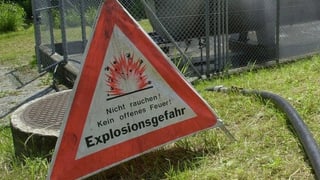 Warnschild: Explosionsgefahr 
