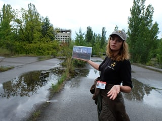 Touristenführerin Anna Kirjanova zeigt, wie es früher ausgesehen hatte.