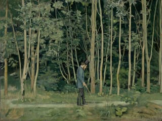 Ferdinand Hodler: Spaziergänger im Wald (1885) Ferdinand Hodler: Spaziergänger im Wald (1885)
