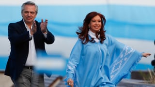 Fernandez und Kirchner an einer Wahlkampfveranstaltung Fernandez und Kirchner an einer Wahlkampfveranstaltung