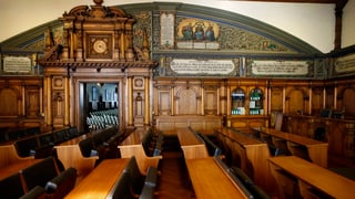 Die Reihen im Schaffhauser Kantonsratssaal. 