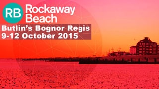 Festivalplakat. Sicht auf Bognor Regis vom Meer aus
