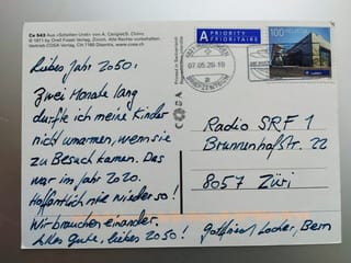 Postkarte von Gottfried Locher (53), Theologe aus Bern.