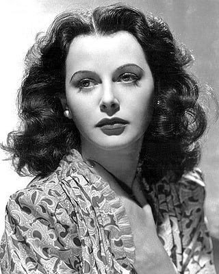 Schwarz-Weiss Portrait von Hedy Lamarr Schwarz-Weiss Portrait von Hedy Lamarr