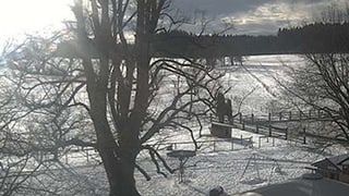 Blick in die winterliche Landschaft auf dem «Horben» im Kanton Aargau.