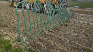 Traktor beim Güllen Traktor beim Güllen