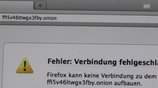 Die Adresszeile eines Tor-Browsers mit der darunterstehenden Nachricht, dass die Verbindung zur gesuchten Seite fehlgeschlagen ist.