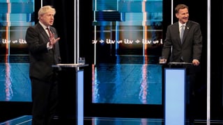 Boris Johnson und Jeremy Hunt bei der TV-Debatte Boris Johnson und Jeremy Hunt bei der TV-Debatte