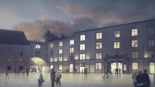 Das Siegerprojekt zeigt einen beleuchteten Kasernen-Neubau