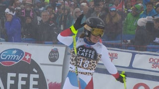 Fabienne Suter wird in St. Moritz Zweite.