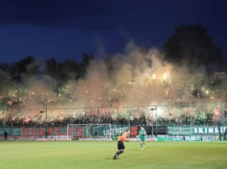 Wunderkerzen im Leipziger Stadion