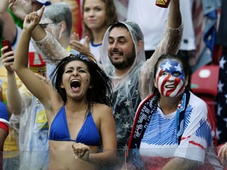 US-Fussballfans 2014 an der Weltmeisterschaft US-Fussballfans 2014 an der Weltmeisterschaft