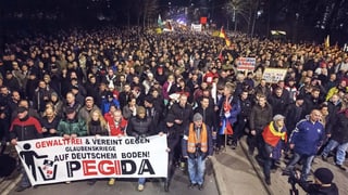 Pegida-Demonstranten in Dresden