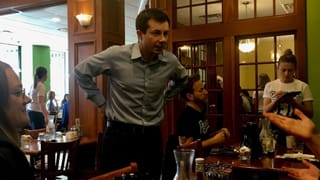 Der Präsidentschaftskandidat im Restaurant Der Präsidentschaftskandidat im Restaurant