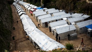 Flüchtlingslager auf Chios. Flüchtlingslager auf Chios.