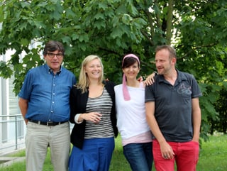 Die vier Schweizer (von links) Flurin Caviezel, Susanne Kunz, Sandy Altermatt und Thierry Romanens.