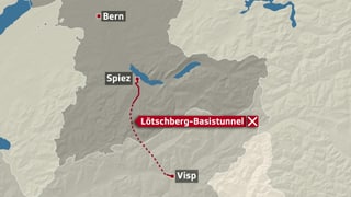 Karte zur Verortung des Basis-Tunnels.