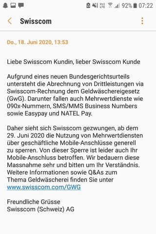 Swisscom-SMS