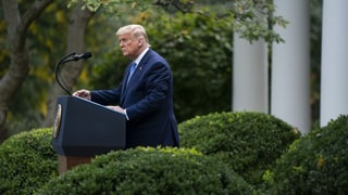 US-Präsident Turmp im Garten des Weissen Hauses