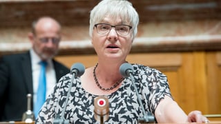 Die Politikerin Rosmarie Quadranti hält eine Rede im Nationalrat 