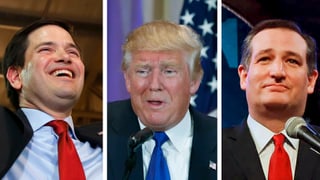 Rubio, Trump und Cruz