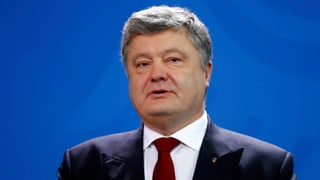 Zu sehen der ukrainische Präsident Poroschenko.