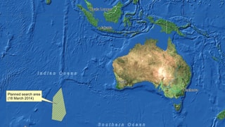 Kartenausschnitt zeigt Australien
