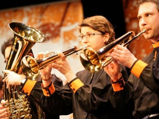 Close-up Trompetenspieler der BK Lublaska.